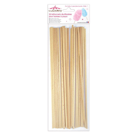Bâtonnets pour Barbe à Papa (25pcs)