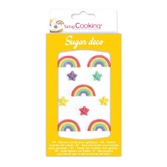 Décos en sucre - Arc-en-ciel (10pcs)