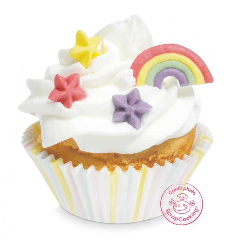 Décos en sucre - Arc-en-ciel (10pcs)