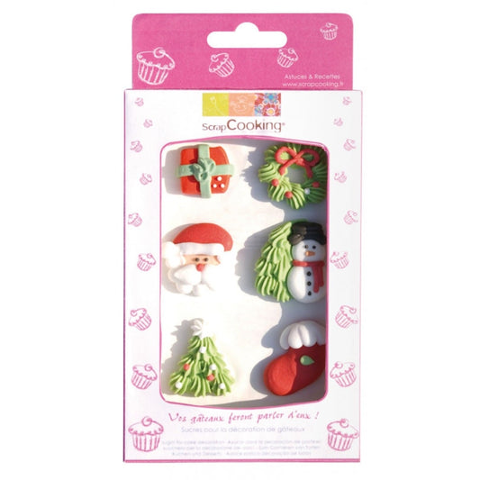 Décorations en sucre - Noël (6pcs)