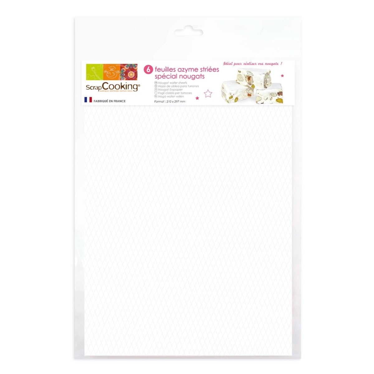 Feuilles d'azyme spécial nougat (6pcs)