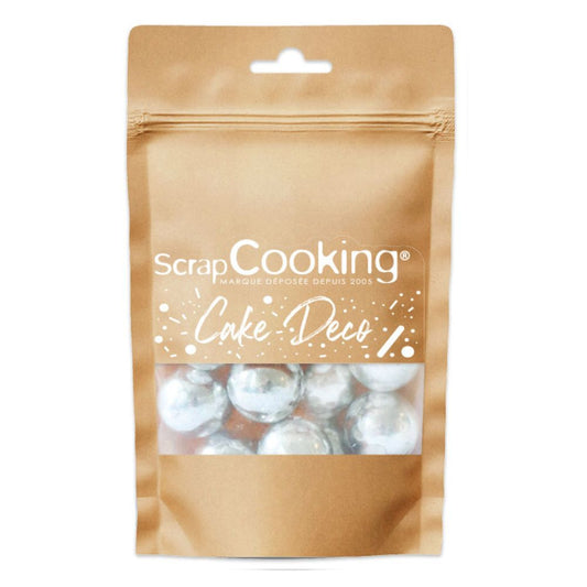 Perles chocolat croustillantes XXL Argentées 55g