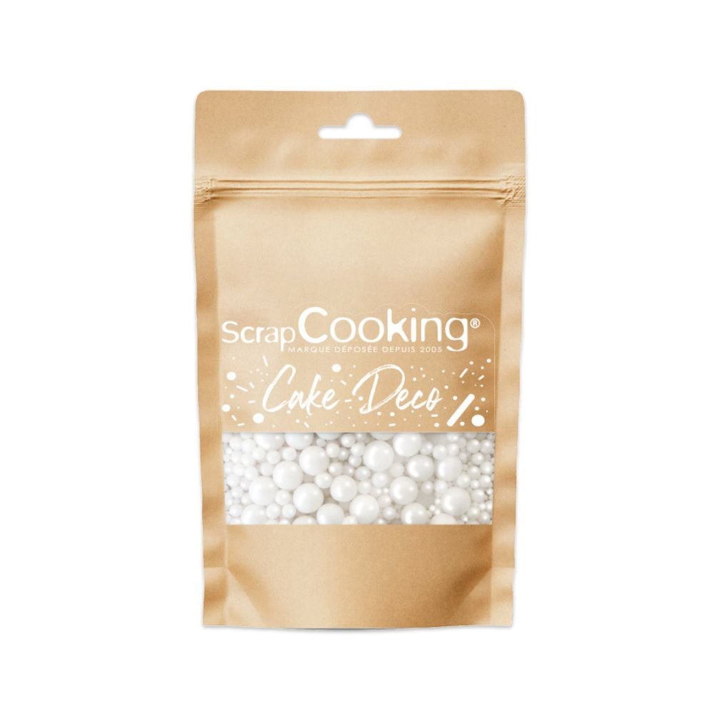 Perles en sucre blanches nacrées 60g