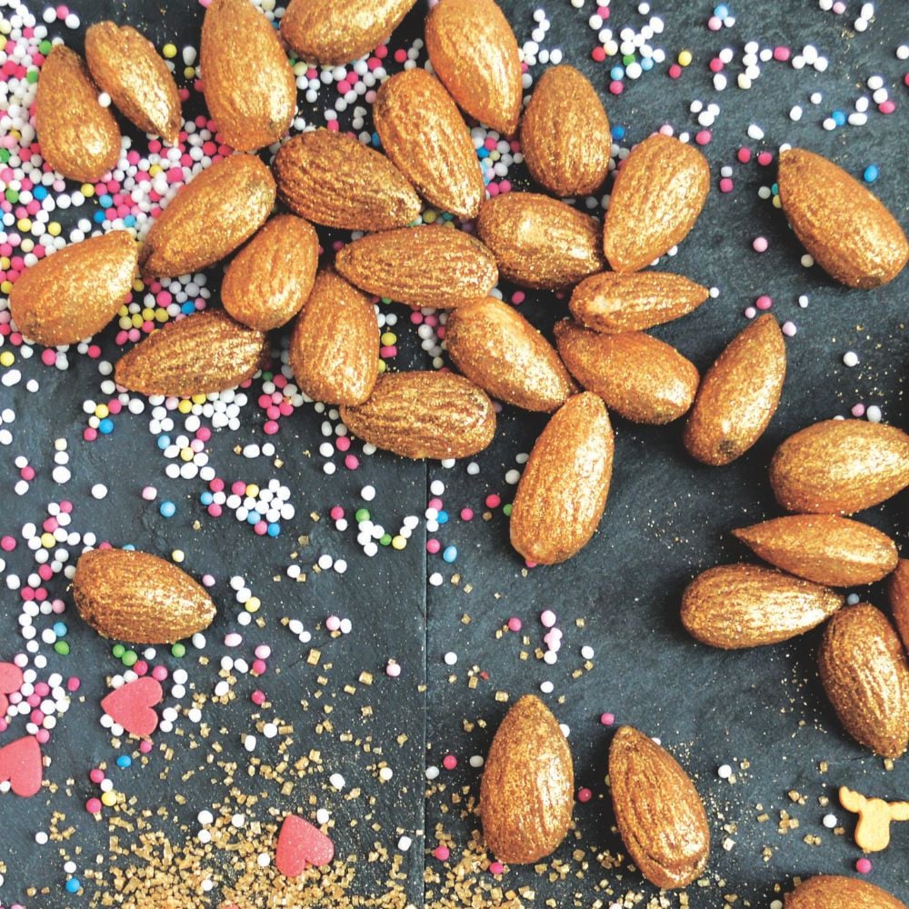 Amandes dorées décoratives 50g