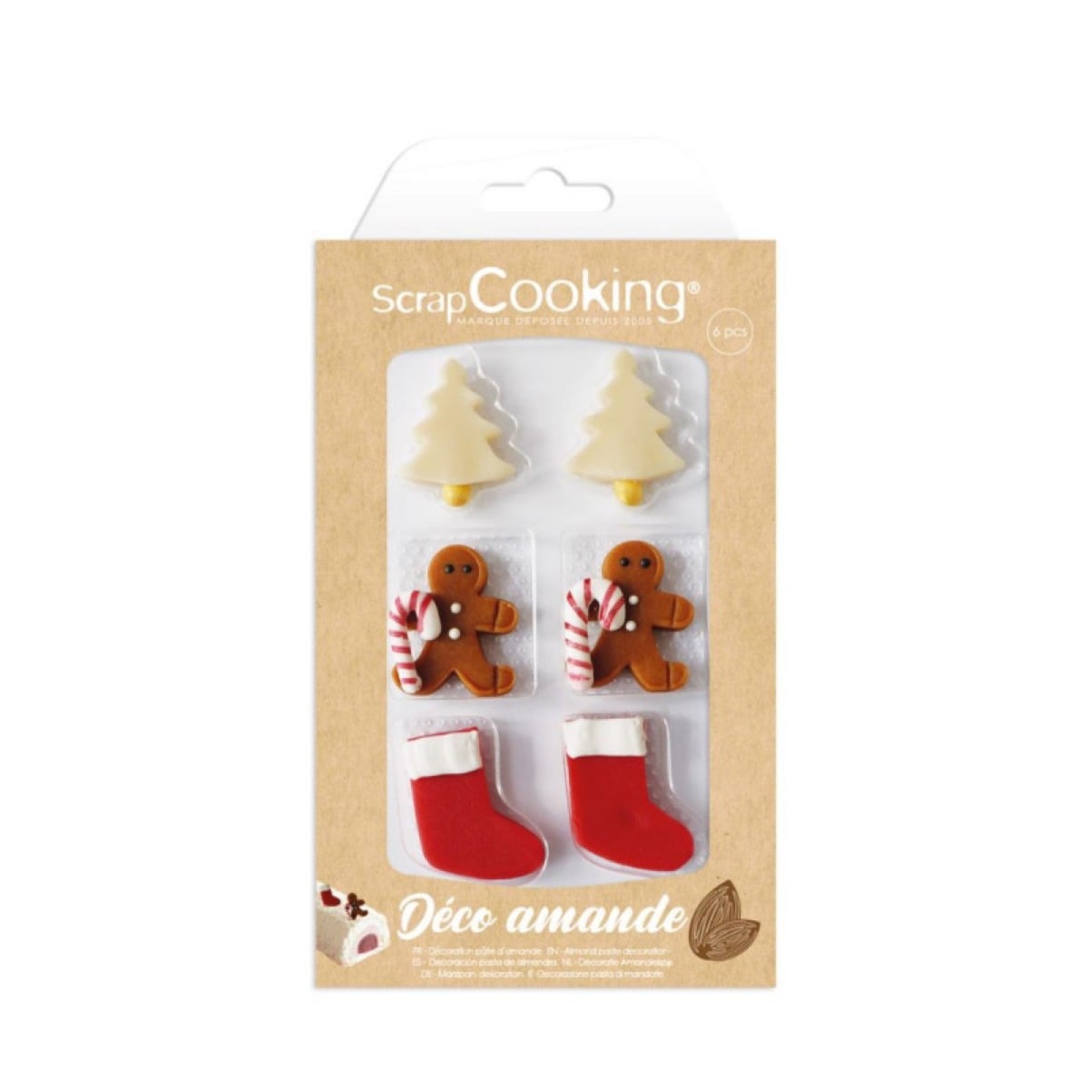 Déco pâte d'amande - Sweet Xmas (6pcs)