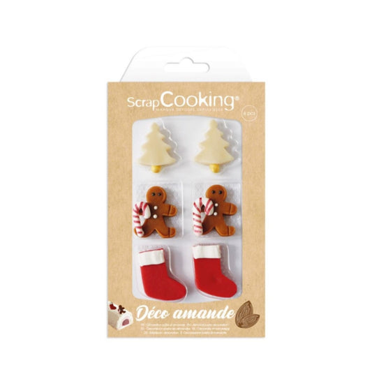 Déco pâte d'amande - Sweet Xmas (6pcs)