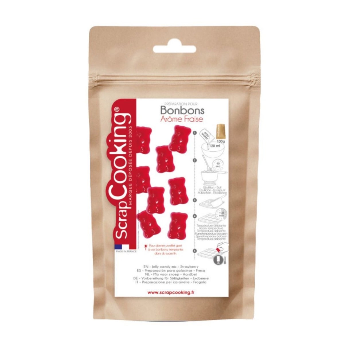 Préparation pour bonbons - Fraise (100g)