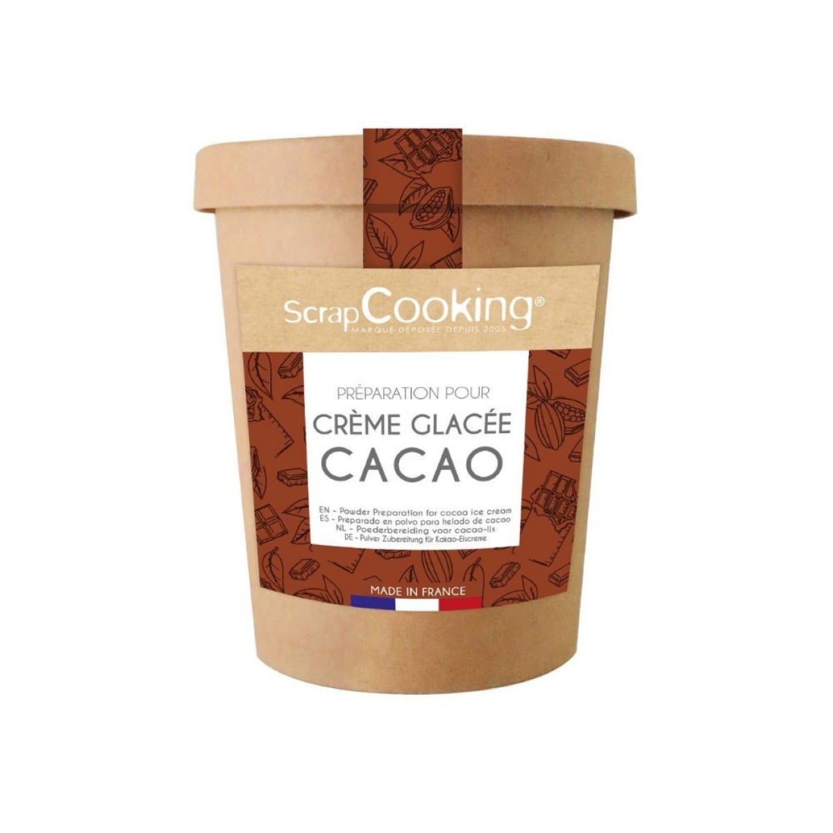 Pot préparation pour glace Cacao 185g