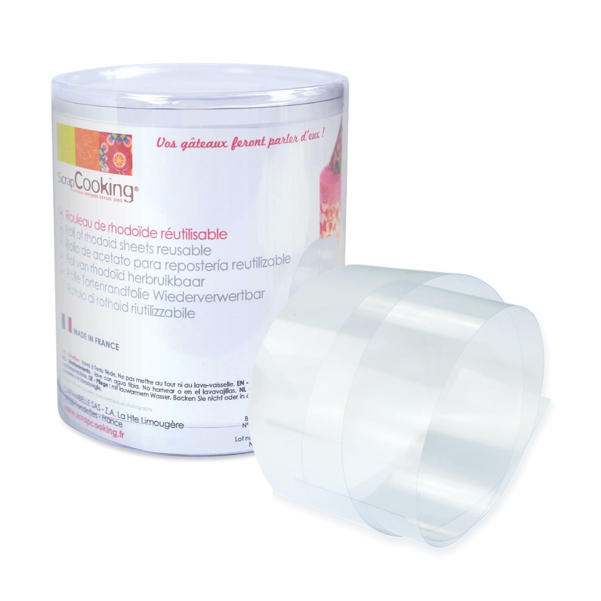 Ruban de Rhodoïde 8cm (3m)