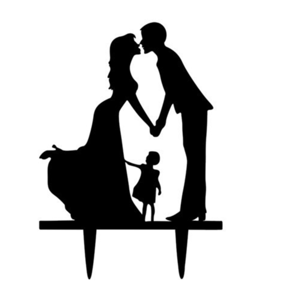 Figurine "Mariés et enfant vers maman"