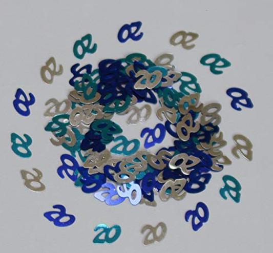 Confettis Age "20" - Série Bleu (100 pcs)