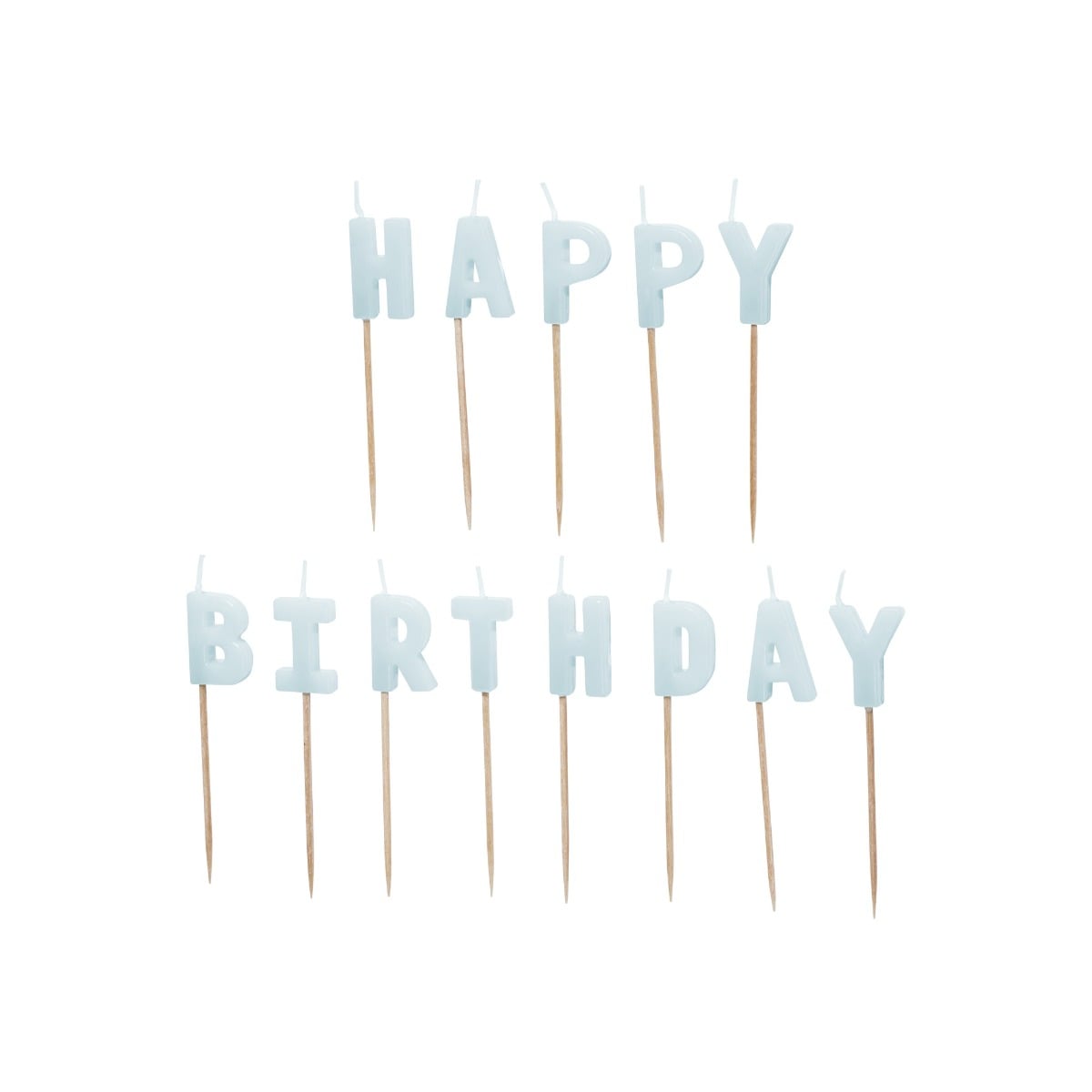 Bougies "Happy Birthday" - Bleu