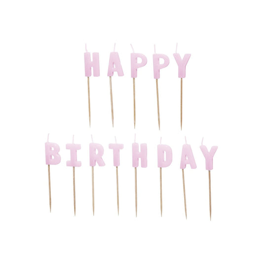 Bougies "Happy Birthday" - Violet