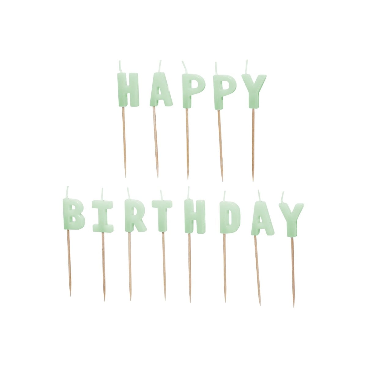 Bougies "Happy Birthday" - VertClair
