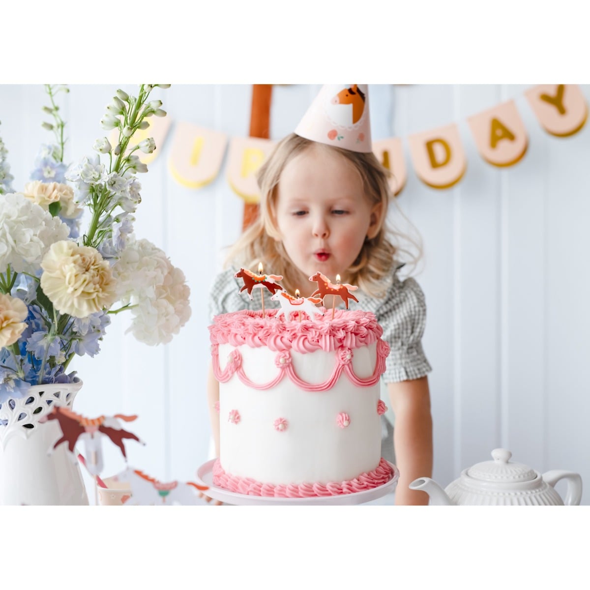 Bougies d'Anniversaire Chevaux (3pcs)
