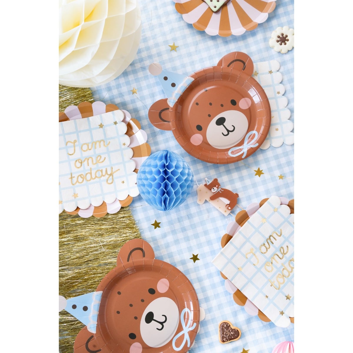 Bougie d'anniversaire Numéro 1 avec ours en peluche