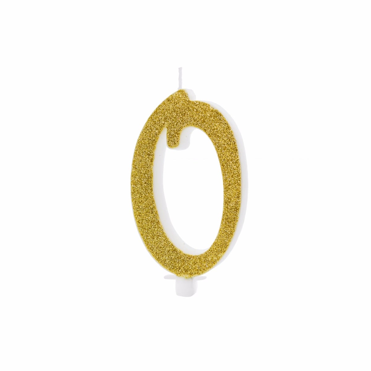 Bougie Chiffre Or - 0 (10cm)