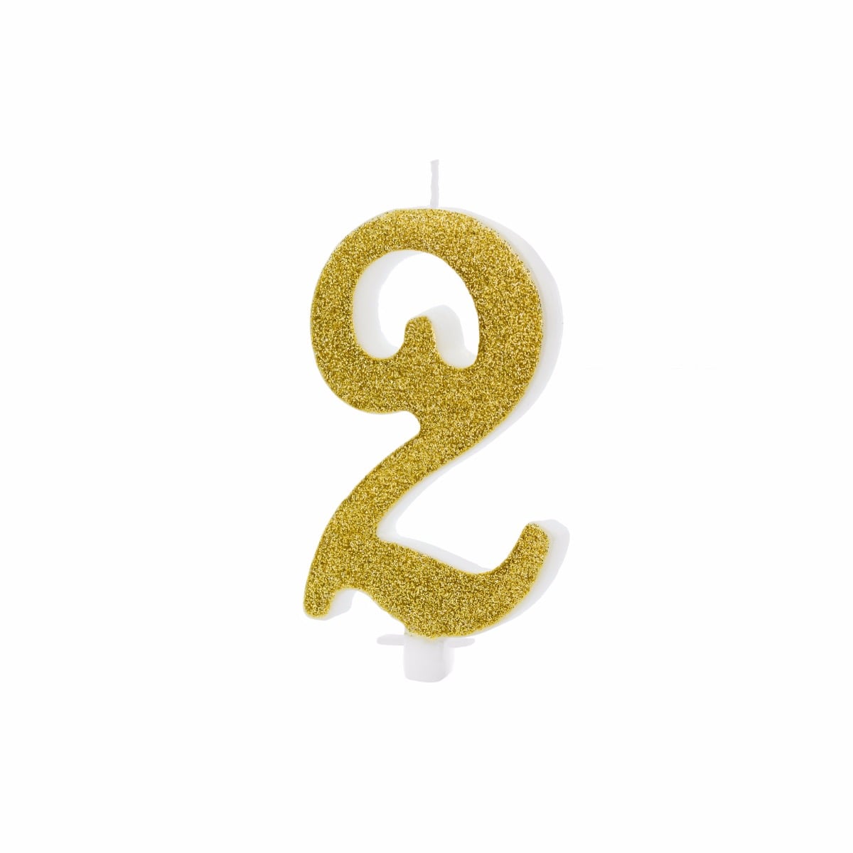 Bougie Chiffre Or - 2 (10cm)