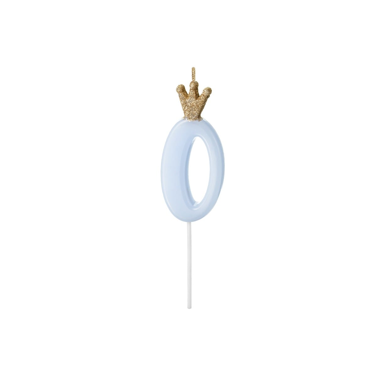 Bougie Chiffre 0 Bleu (9.5cm)