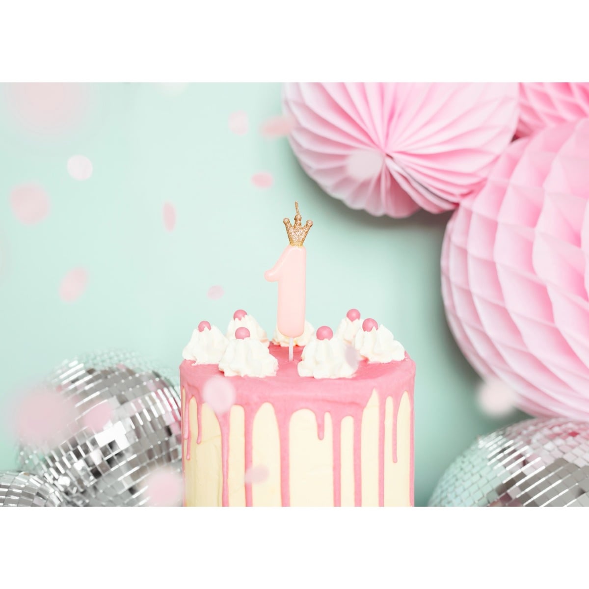 Bougie Chiffre - Rose (9.5cm)
