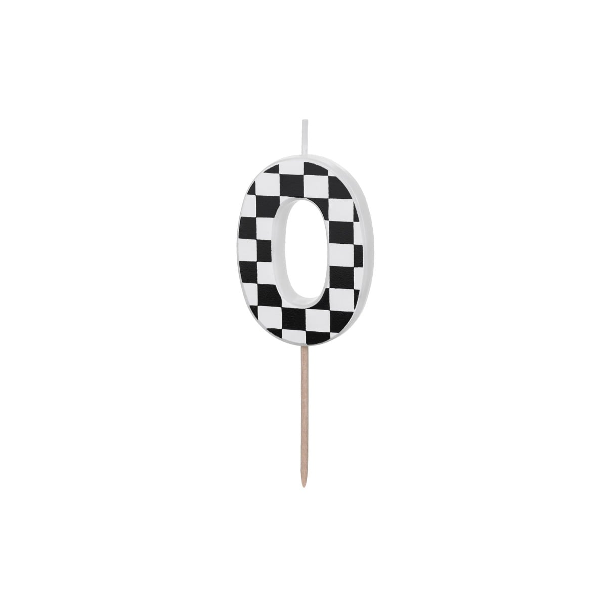 Bougie chiffre Damier - 0