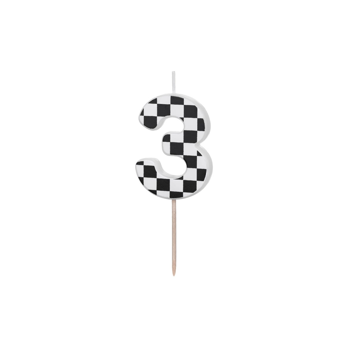 Bougie chiffre Damier - 3