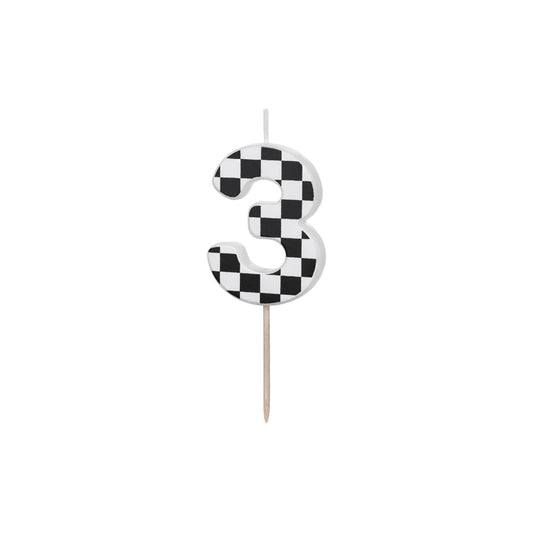 Bougie chiffre Damier - 3