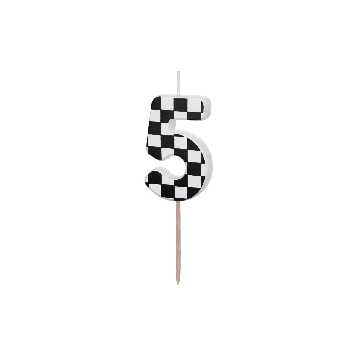 Bougie chiffre Damier - 5