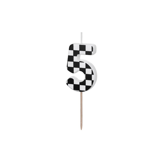 Bougie chiffre Damier - 5