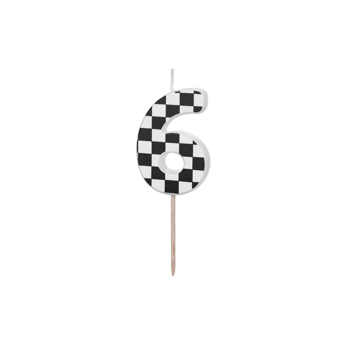 Bougie chiffre Damier - 6