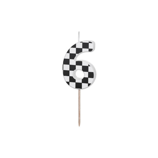 Bougie chiffre Damier - 6