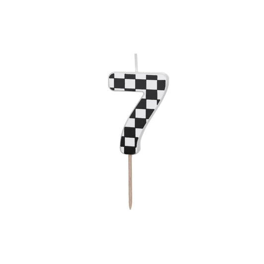 Bougie chiffre Damier - 7