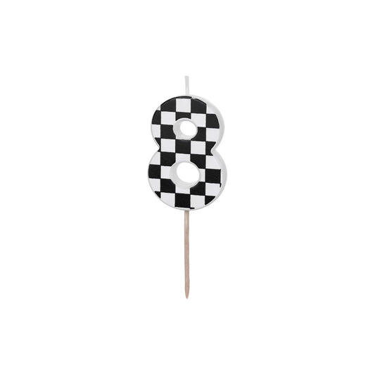 Bougie chiffre Damier - 8