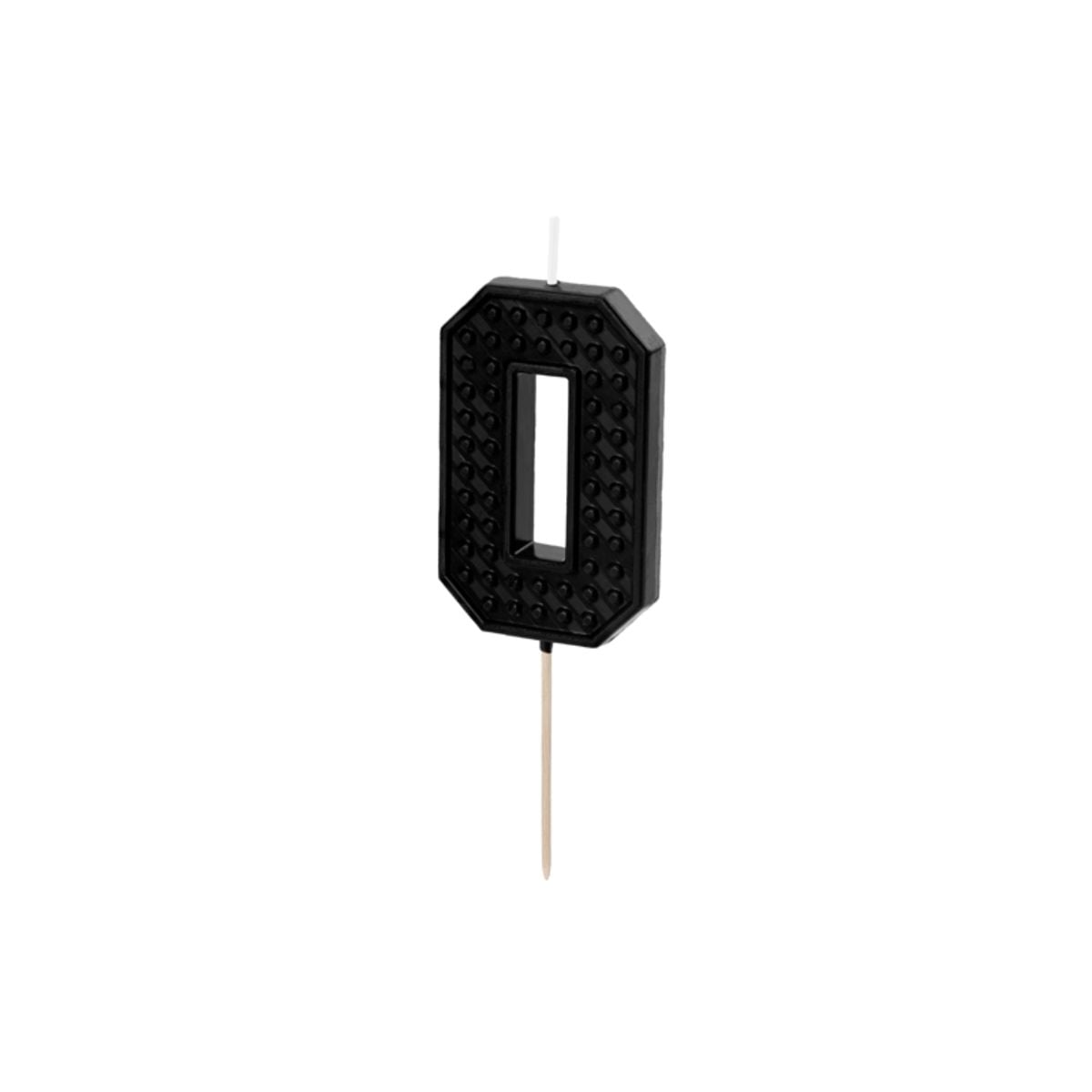 Bougie chiffre 0 - Briques