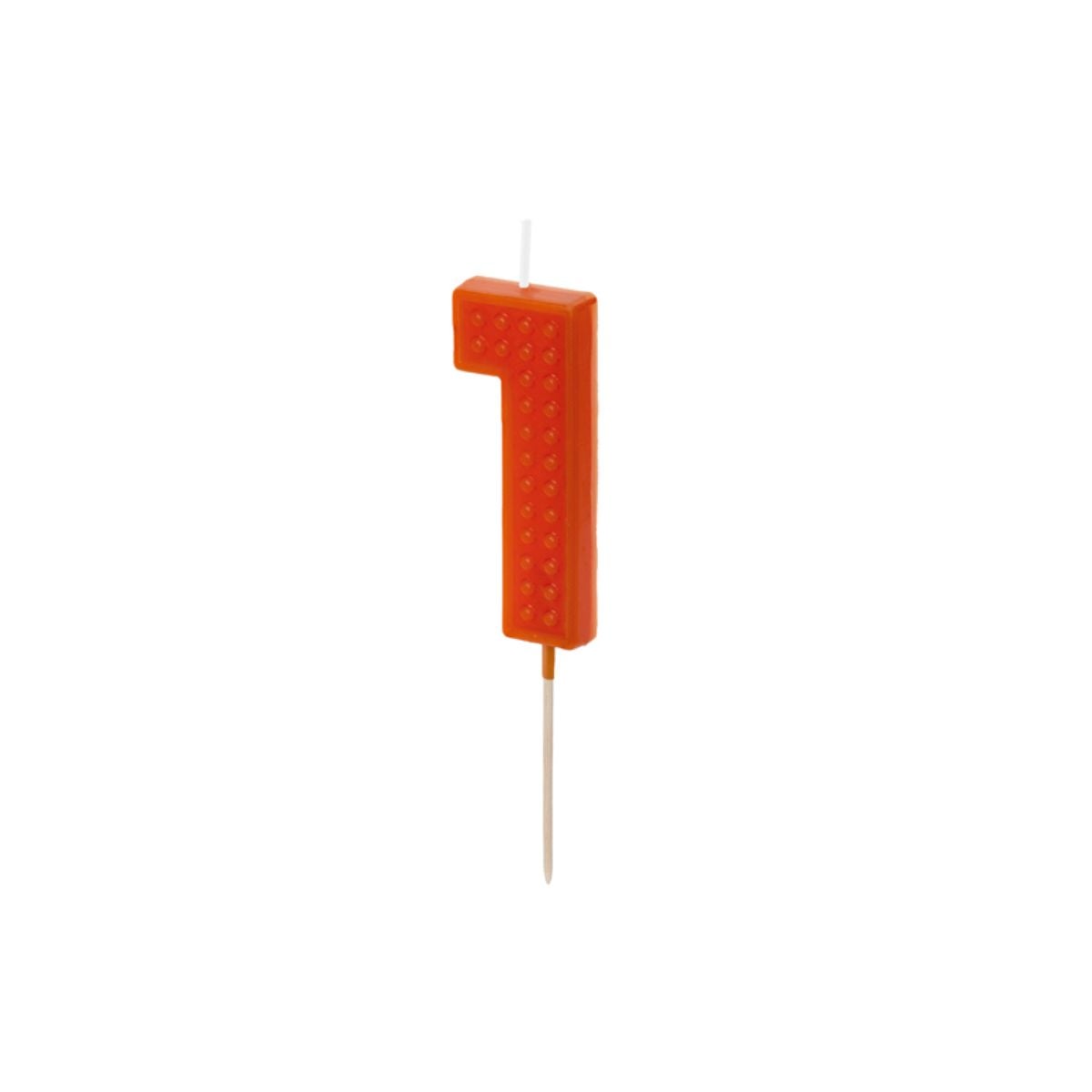 Bougie chiffre 1 - Briques