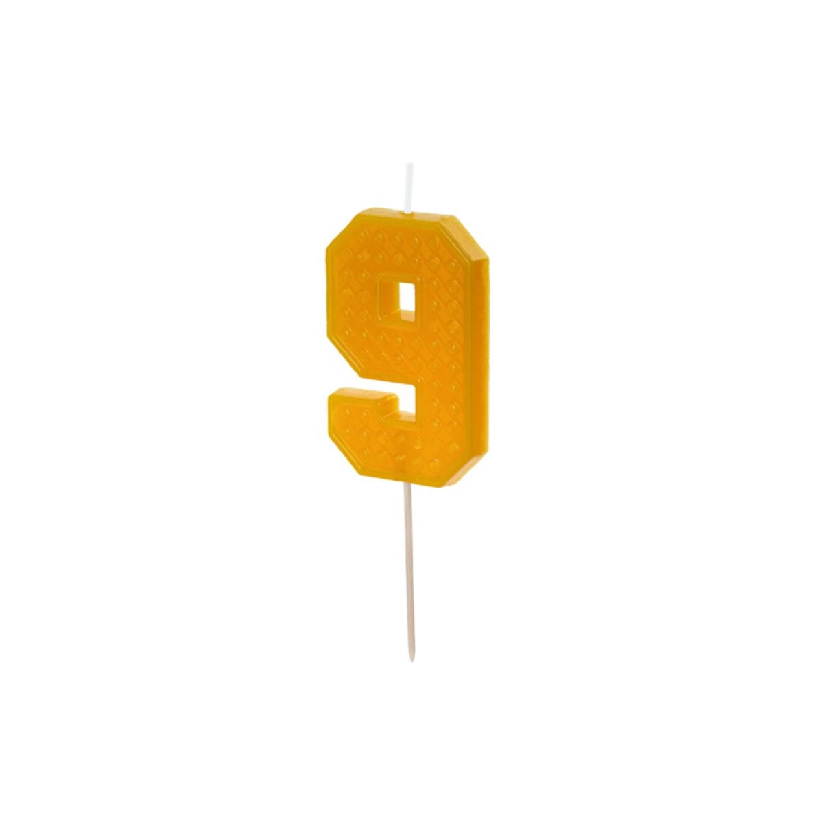 Bougie chiffre 9 - Briques