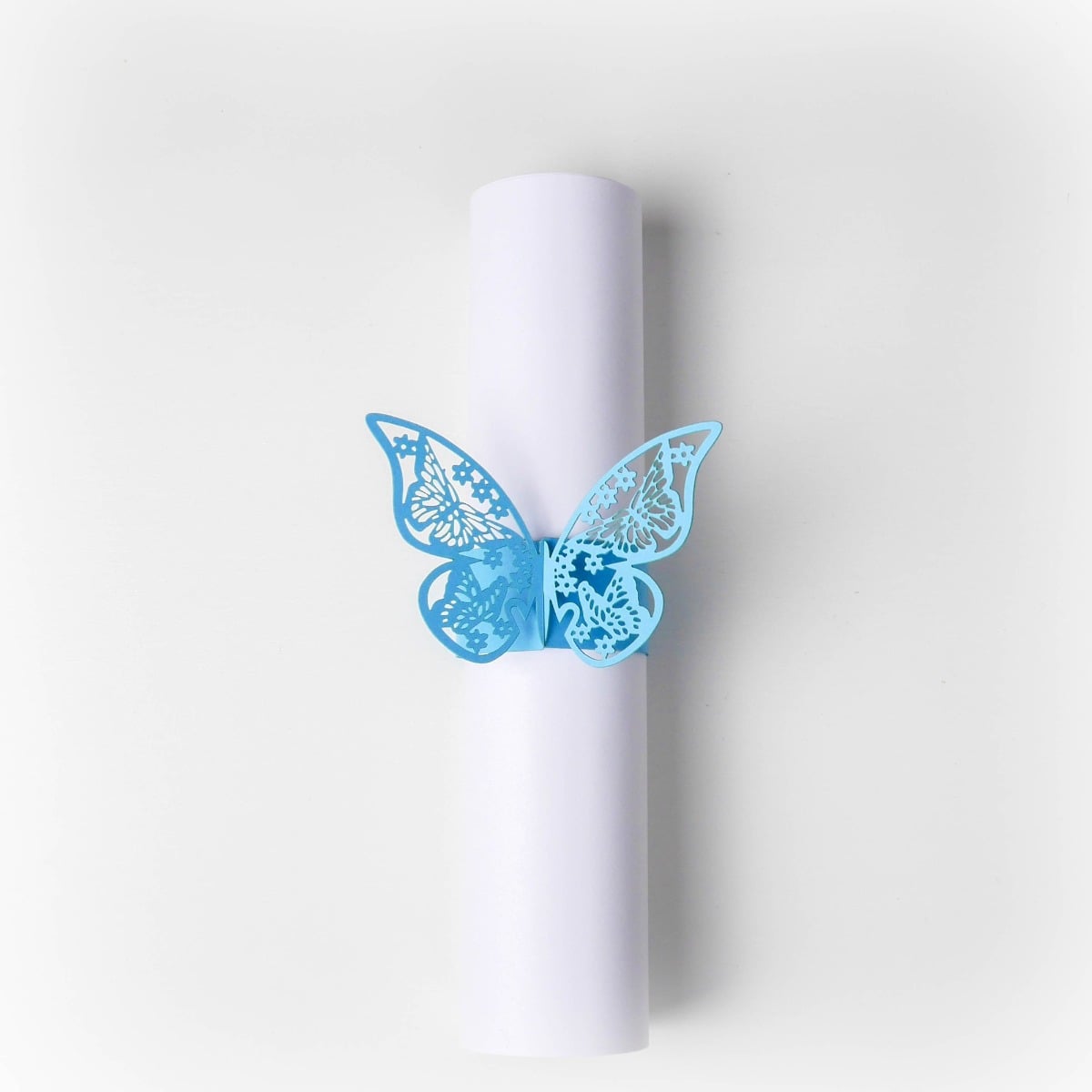 Ronds de serviette - Papillon Bleu (10 pcs)