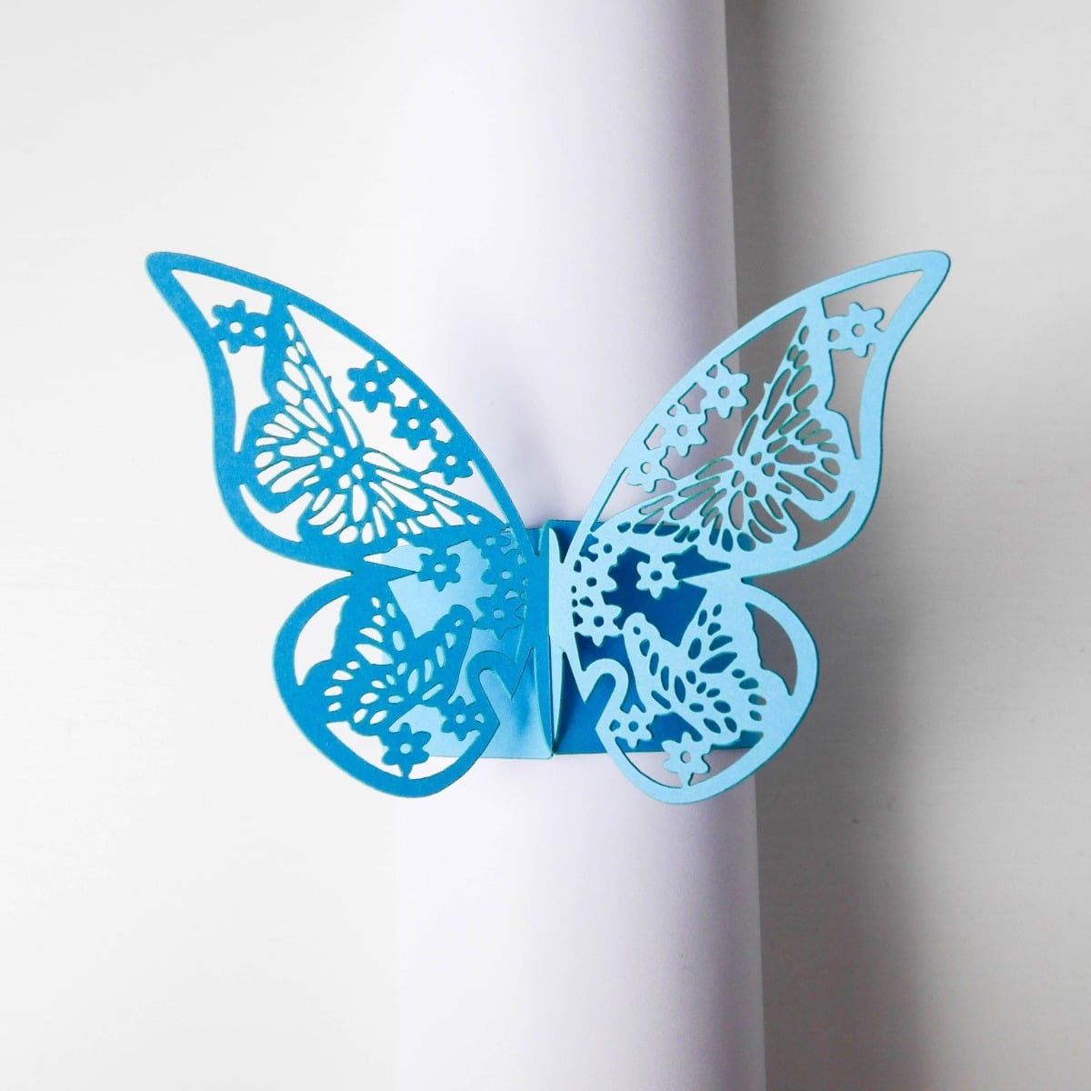 Ronds de serviette - Papillon Bleu (10 pcs)