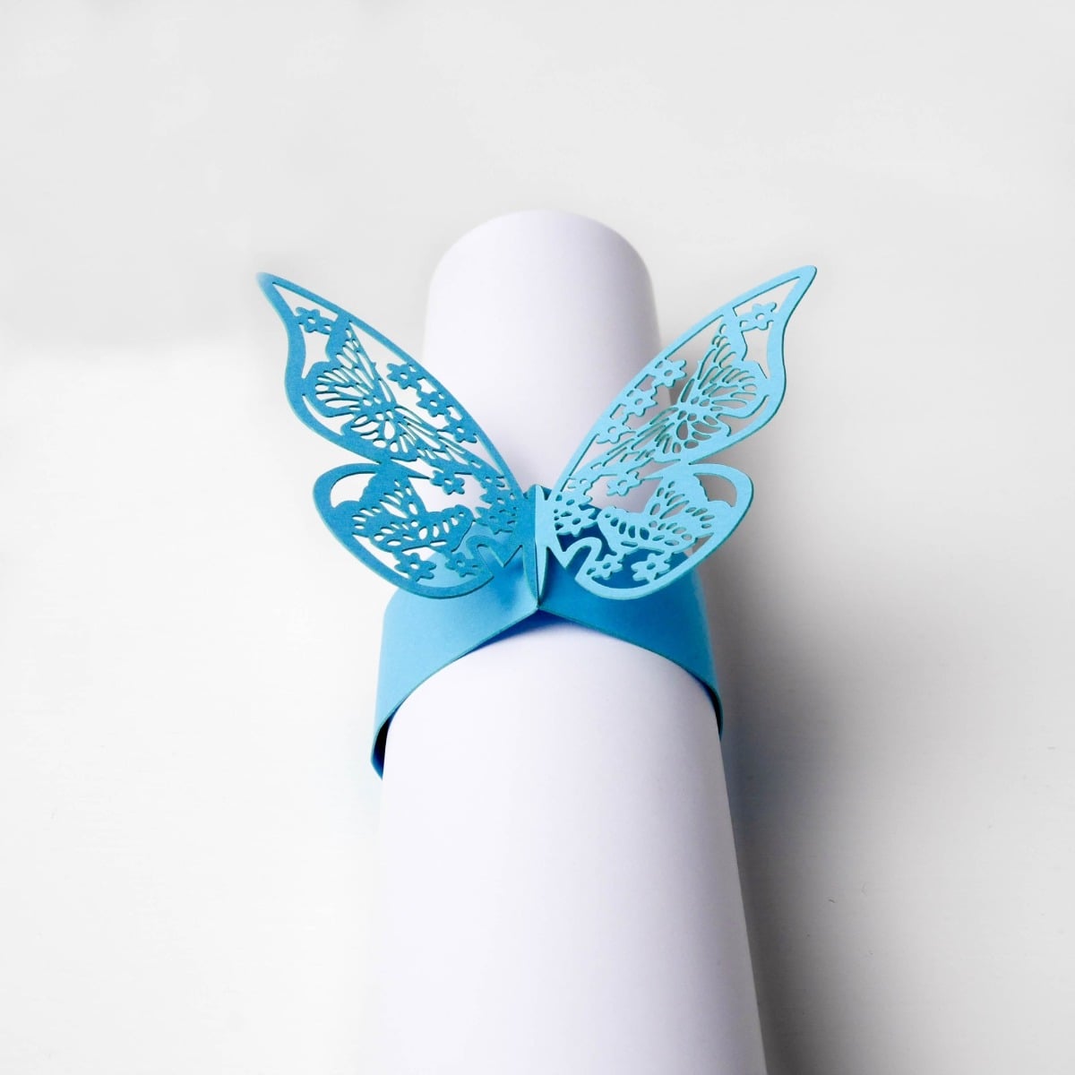 Ronds de serviette - Papillon Bleu (10 pcs)