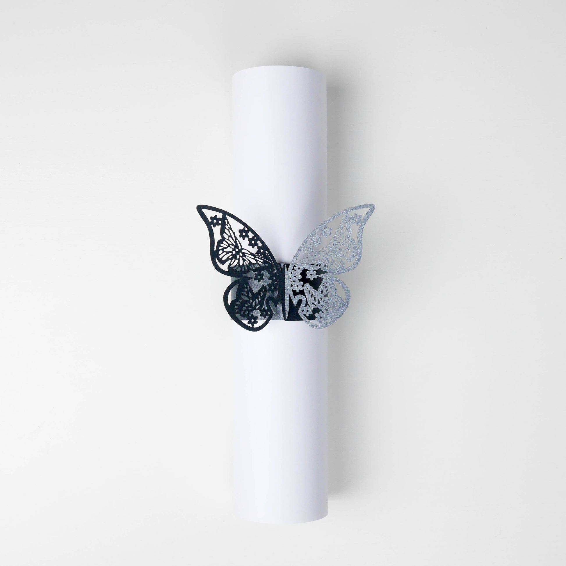 Ronds de serviette - Papillon Noir (10 pcs)