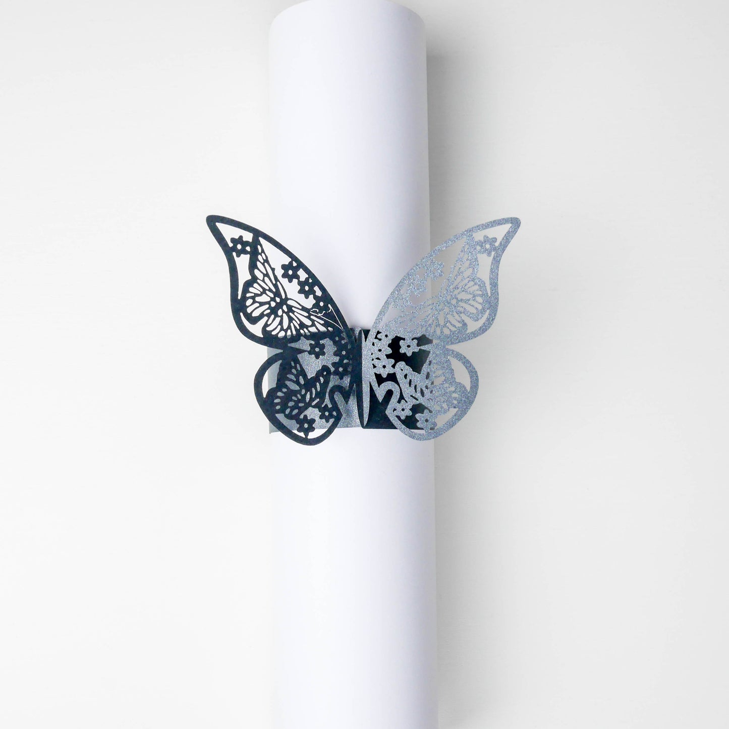 Ronds de serviette - Papillon Noir (10 pcs)