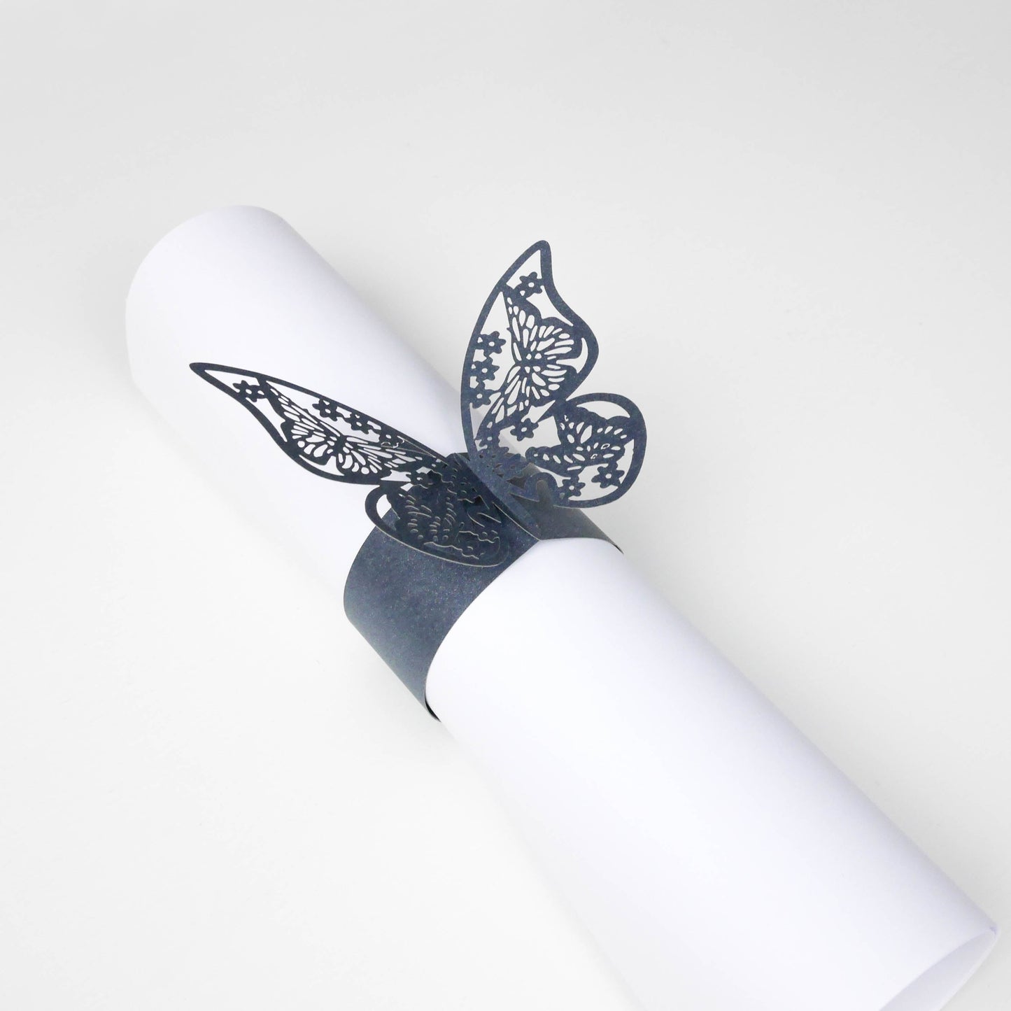 Ronds de serviette - Papillon Noir (10 pcs)