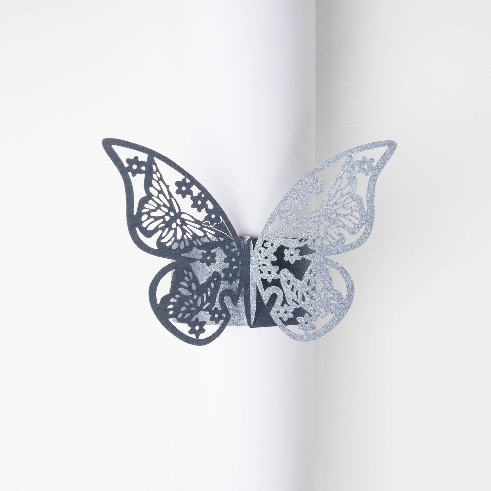 Ronds de serviette - Papillon Noir (10 pcs)