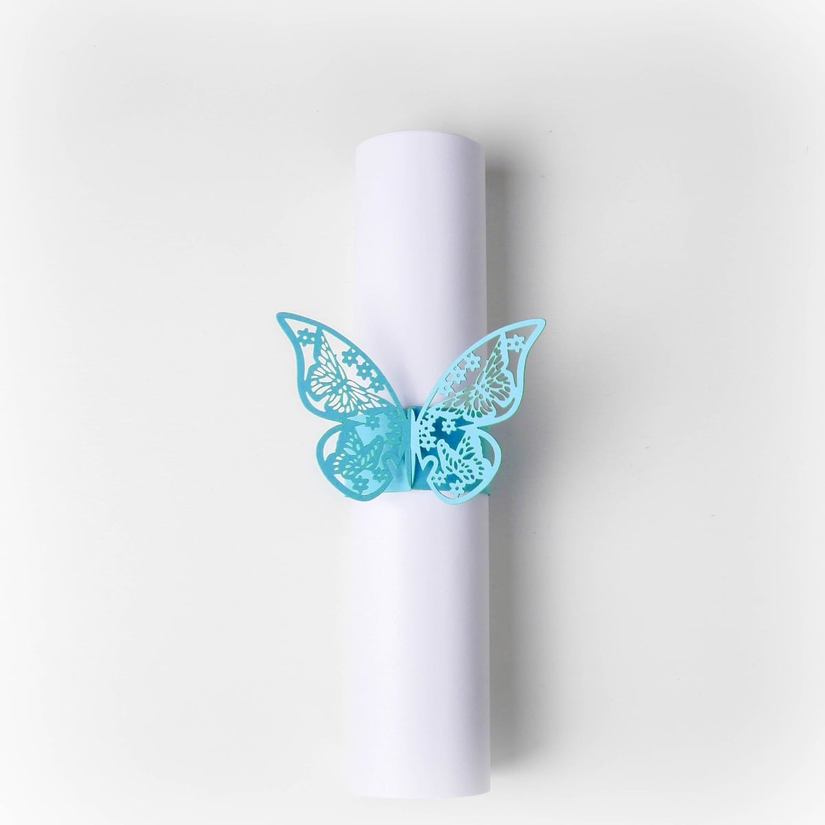 Ronds de serviette - Papillon Turquoise (10 pcs)