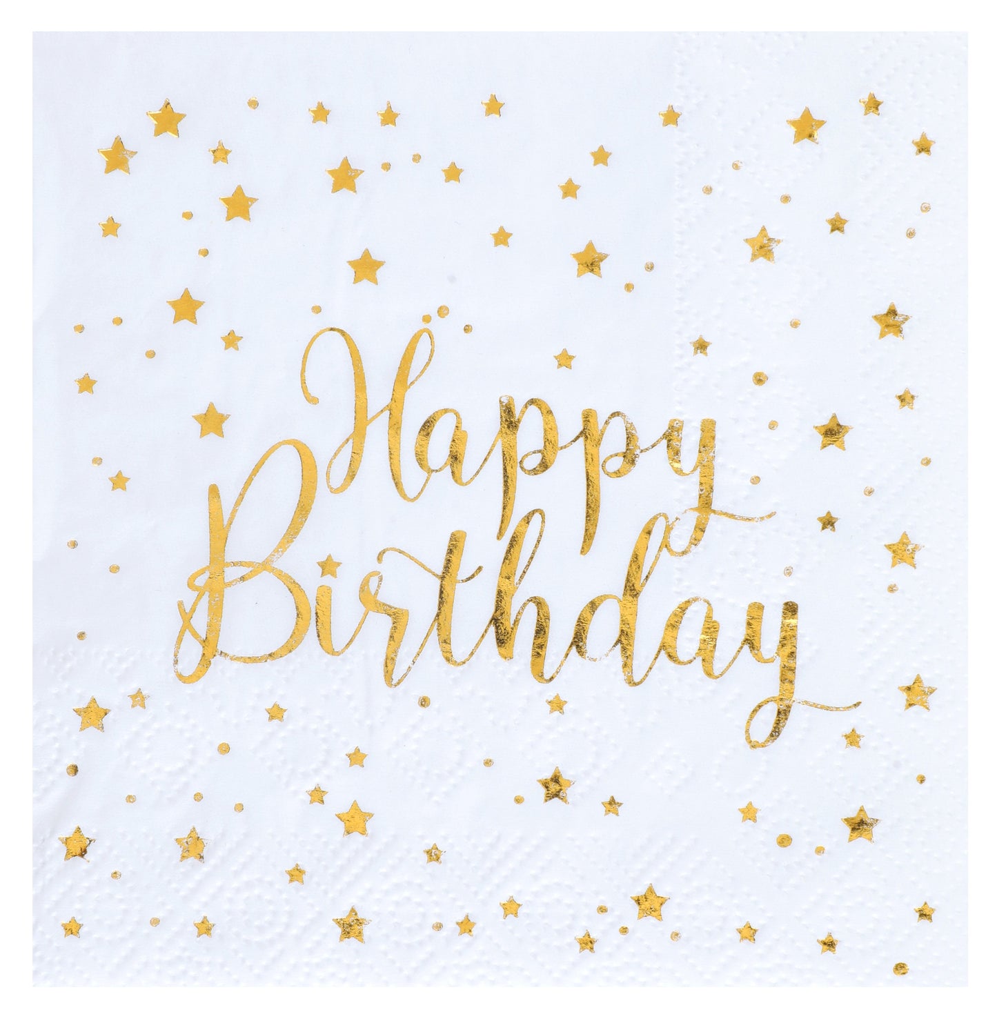 Serviettes Apéro "Happy Birthday" (20 pcs) - Or