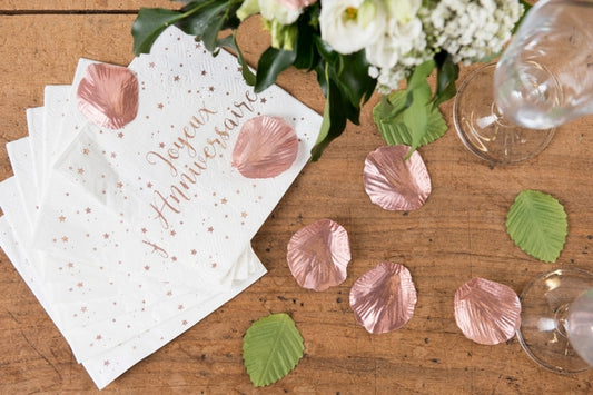 Serviettes Apéro "Joyeux Anniversaire" Or (20 pcs)