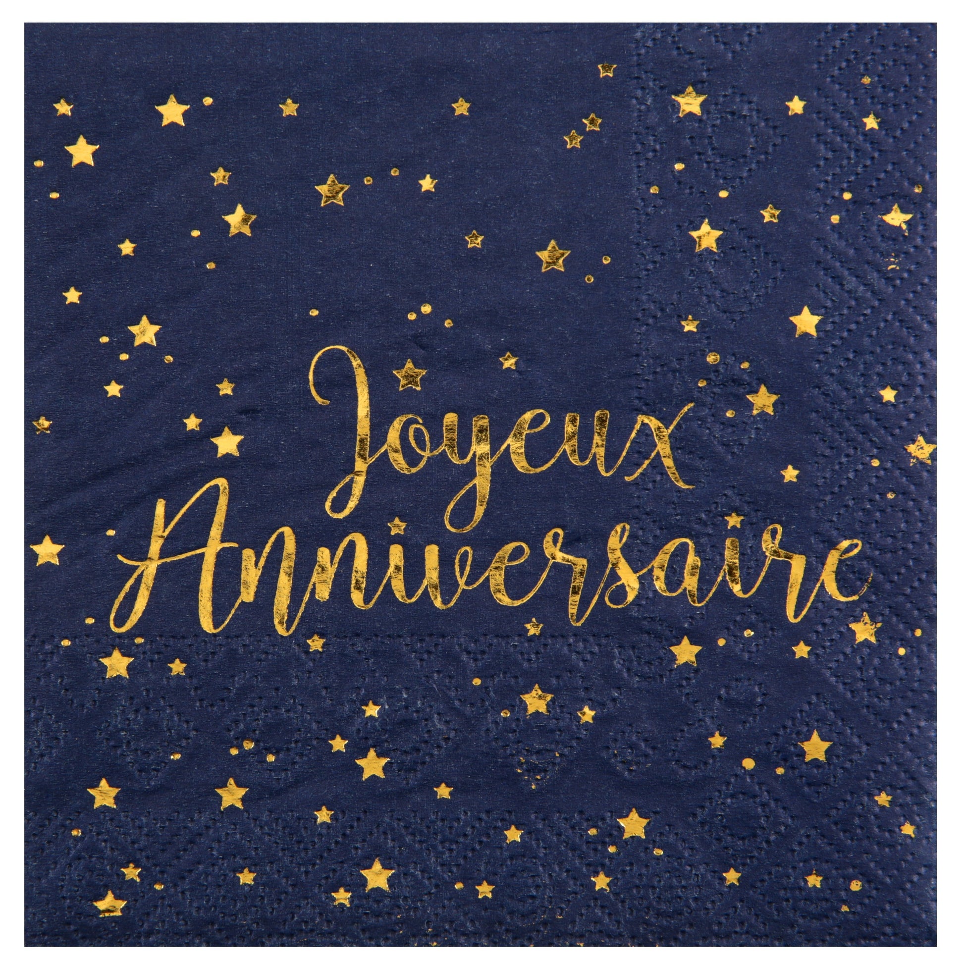 Serviettes Apéro "Joyeux Anniversaire" Bleu (20 pcs)