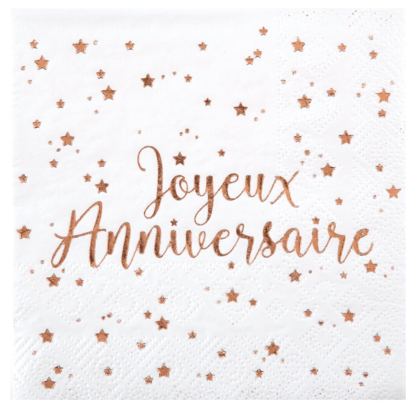 Serviettes Apéro "Joyeux Anniversaire" Rosegold (20 pcs)