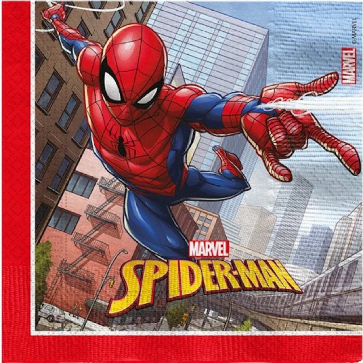 Serviettes Spiderman Rouge (20pcs)