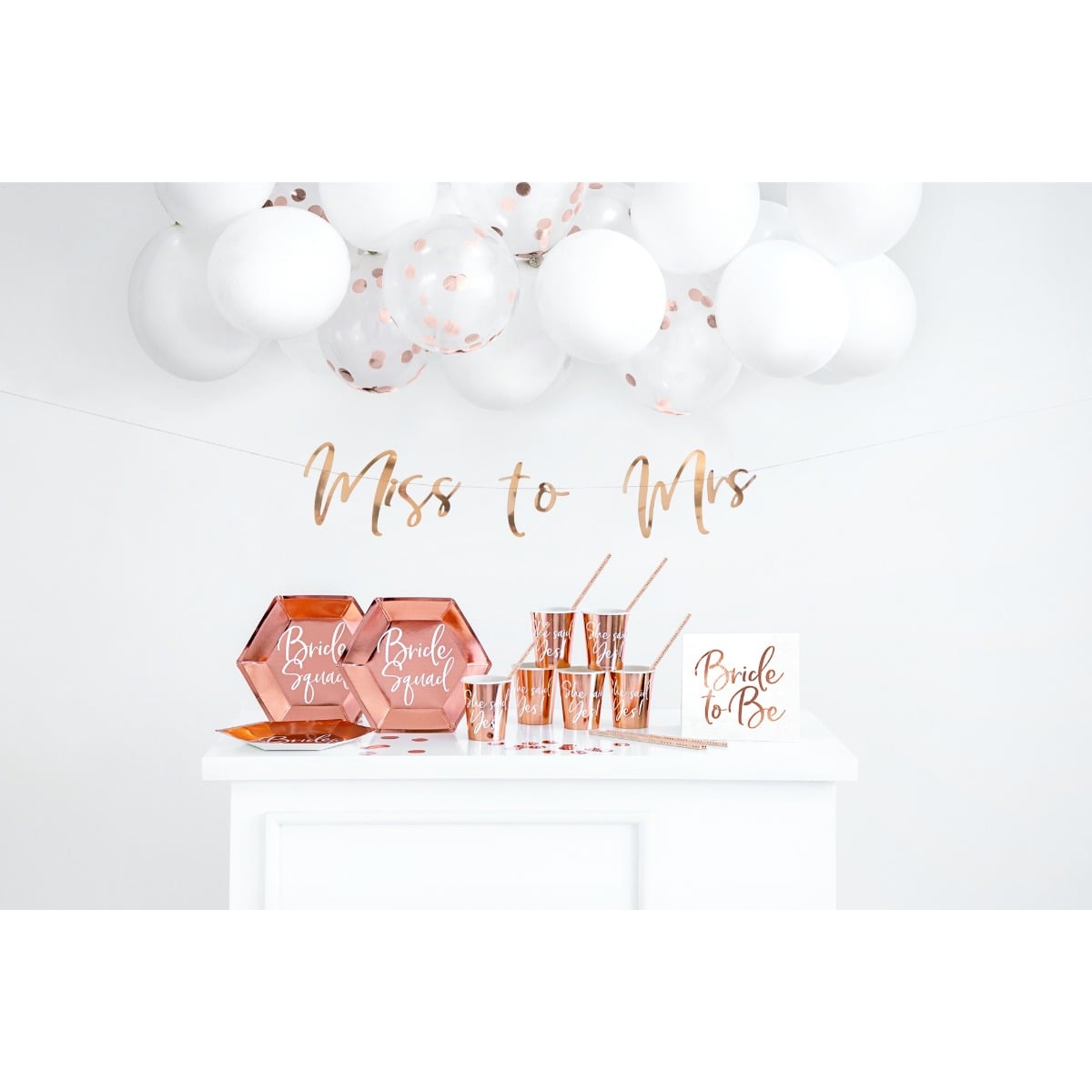 Kit de décoration Bachelorette Party Rose gold (44pcs)